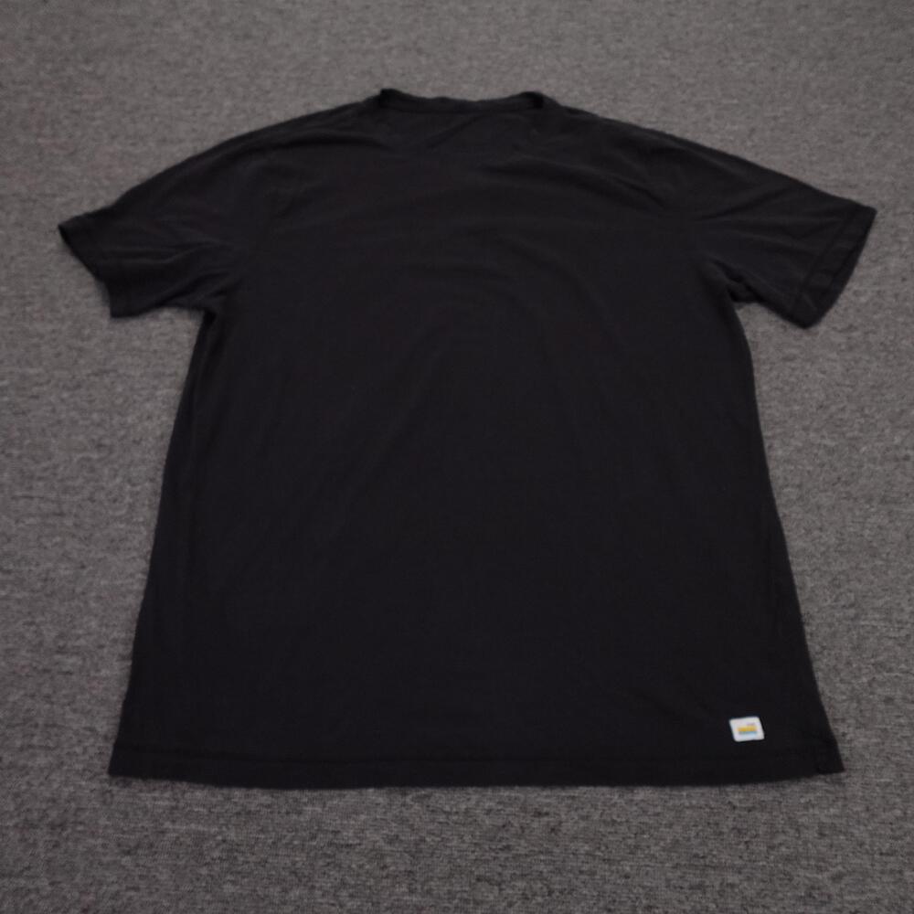 Vuori Shirt Mens Large Black Solid Crewneck Jersey Tee Short Sleeve Casual